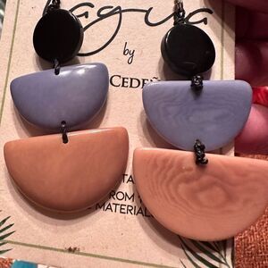 Tagua by Soraya Cedeno fishook natural earrings